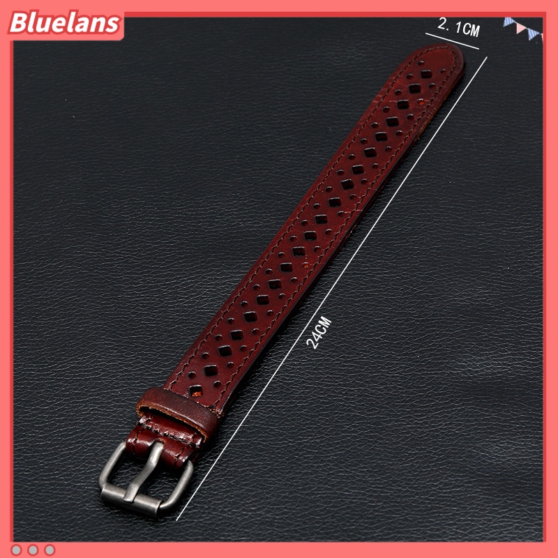 Vòng Đeo Tay Da Bò Phong Cách Cổ Điển Cá Tính Dành Cho Nam