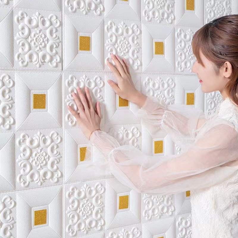 Miếng Dán Tường Bằng Xốp 3D Tự Dính Trang Trí Nhà Cửa / Văn Phòng / Phòng Khách