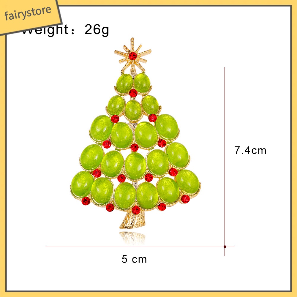 [FTO] Cài Áo Hình Cây Thông Giáng Sinh Cao Cấp Phong Cách Âu Mỹ Cổ Điển Chống Ánh Sáng