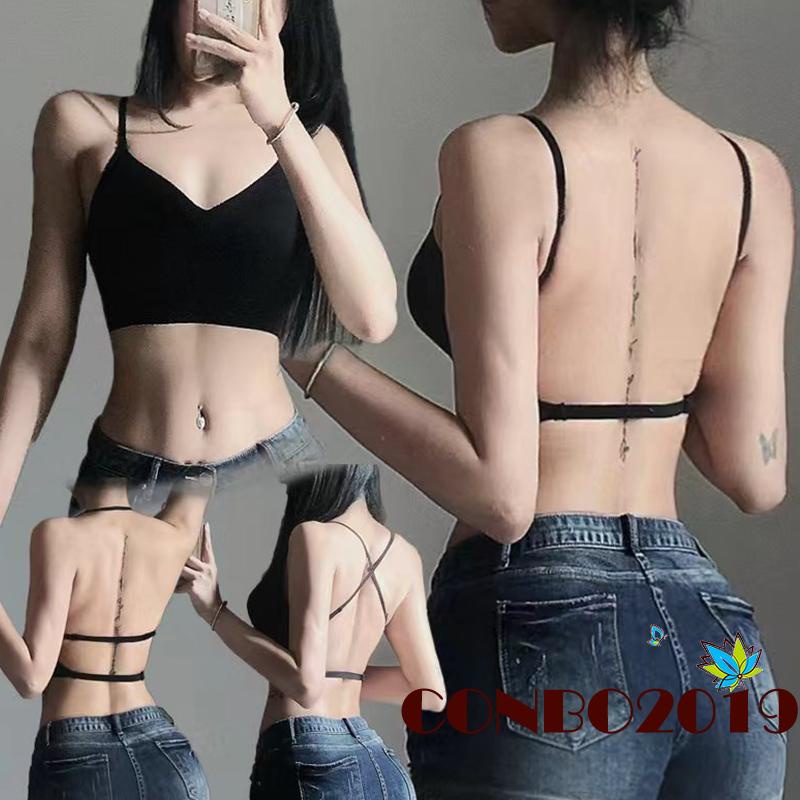 Áo Ngực Không Gọng Mềm Mại Thoải Mái Có Mút Nâng Ngực Kèm Dây Đeo Thời Trang Cho Nữ