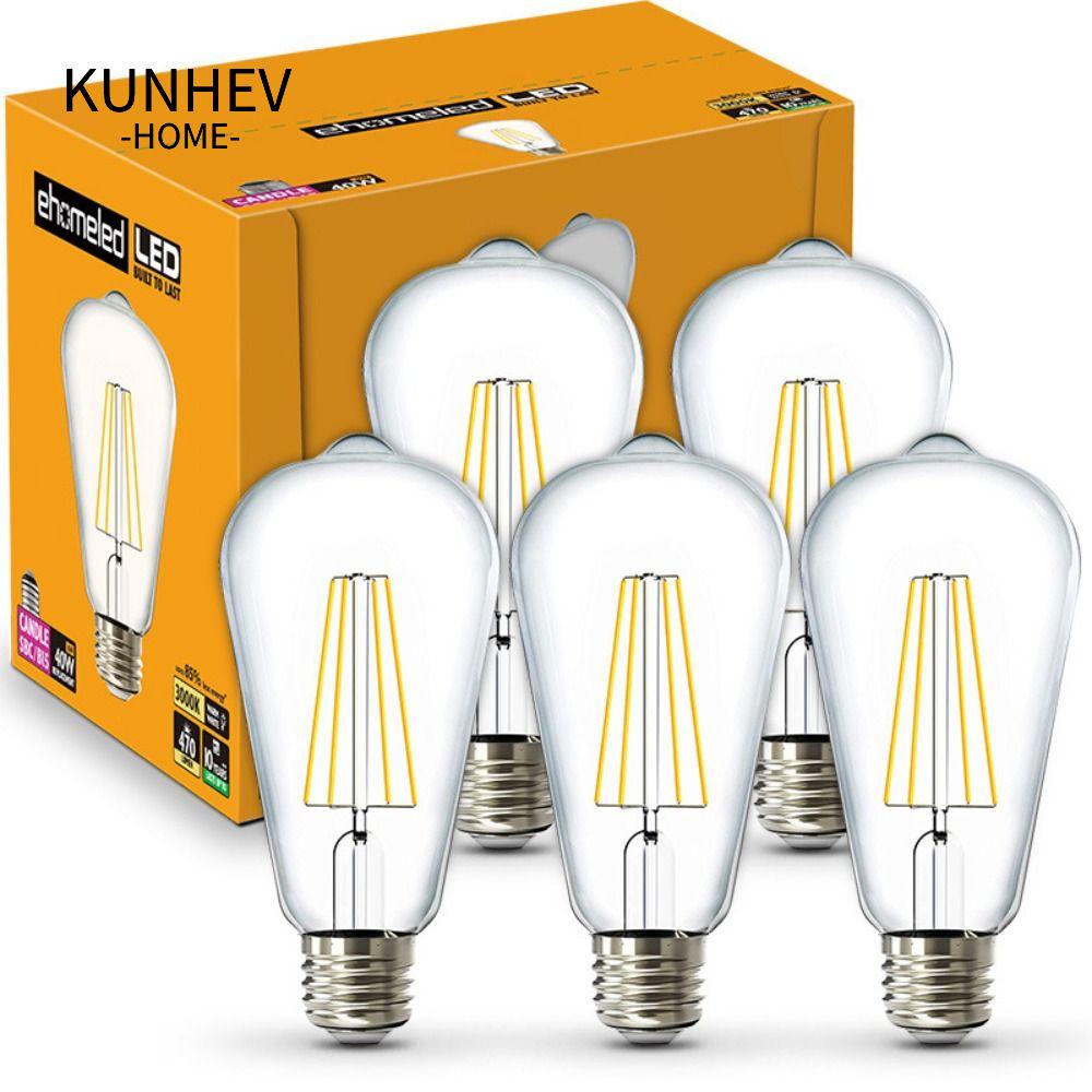 KUNHEV 5 Bóng Đèn LED Phát Sáng 6W E27