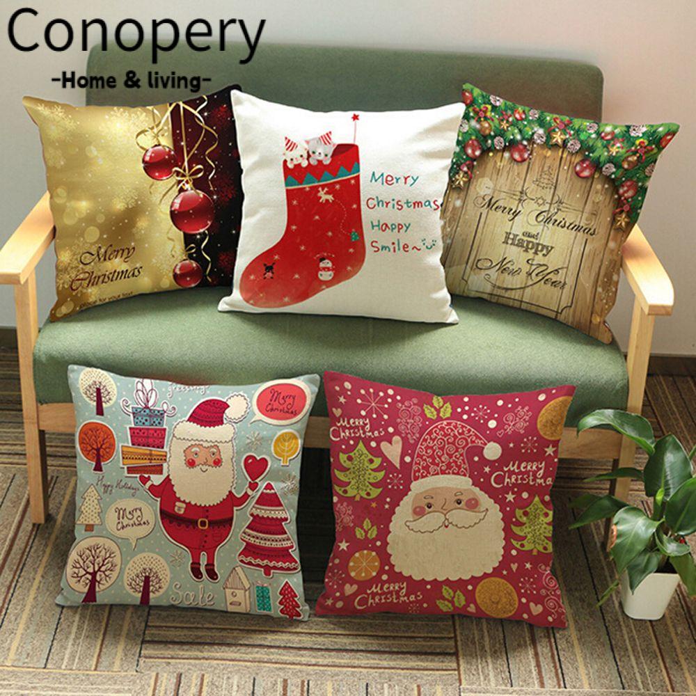 CONOPERY Vỏ Gối Hình Vuông Thời Trang 5 Kiểu Tùy Chọn