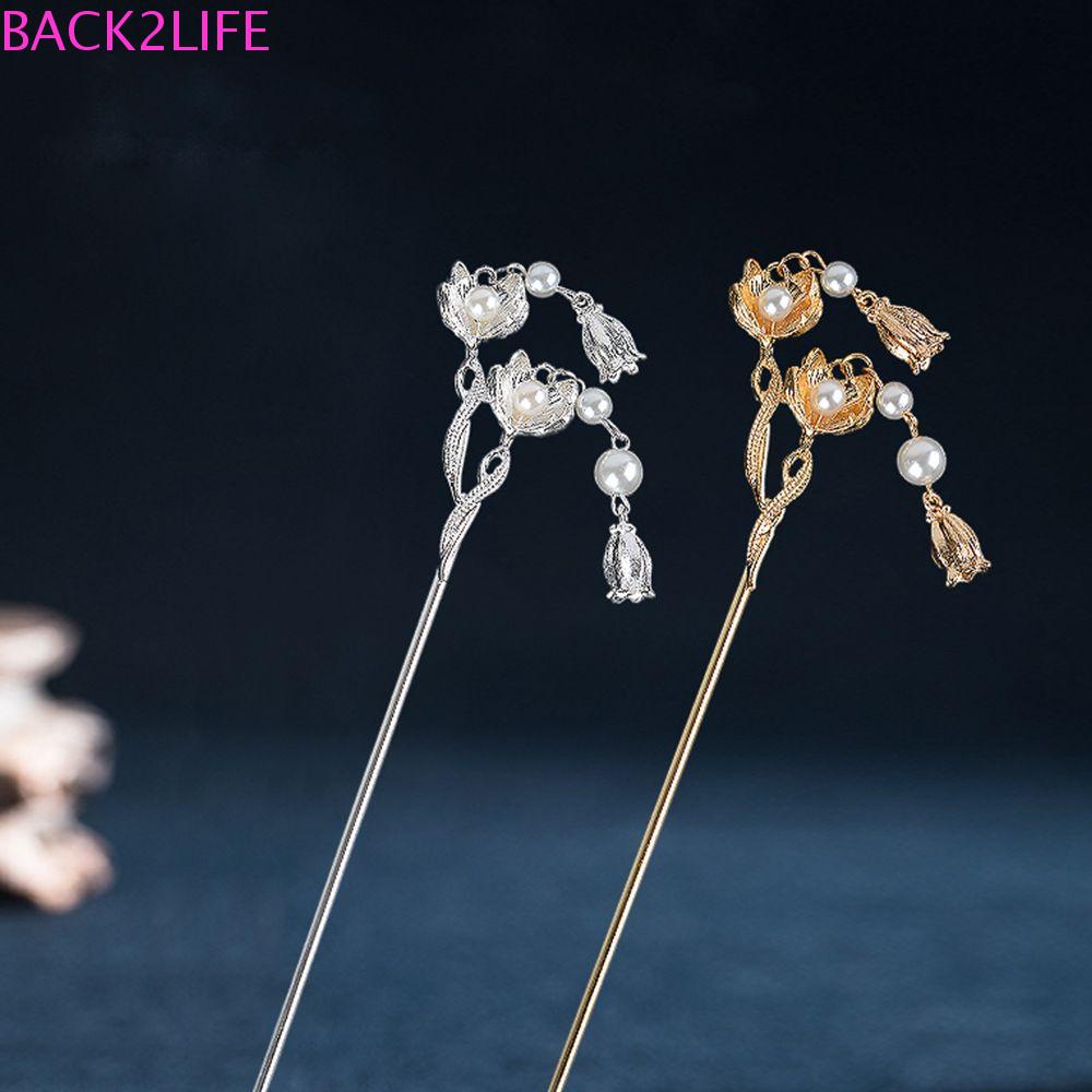 Trâm Cài Tóc Bằng Hợp Kim Hình Hoa Hồng Phong Cách Retro Thanh Lịch Cho Nữ 2life