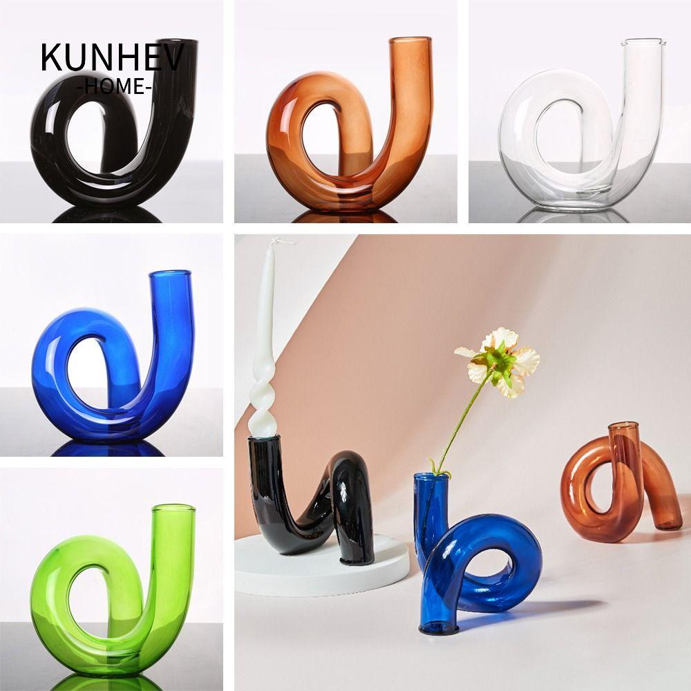 KUNHEV Bình Hoa Mẫu Đơn Bằng Thủy Tinh 2 Trong 1 Trang Trí Nhà Cửa / Tiệc Cưới