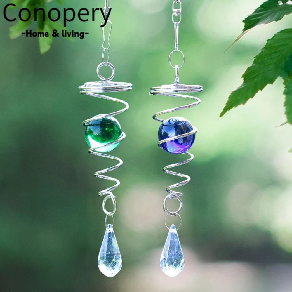 CONOPERY Chuông Gió Dạng Xoắn Ốc Thiết Kế Xoay Độc Đáo Trang Trí Sân Vườn