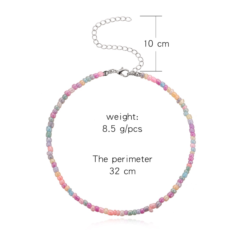 Dây Chuyền Chuỗi Hạt Nhiều Màu Phong Cách Bohemian Thời Trang Cho Nữ