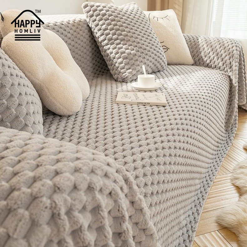 HAPPY HOMLIV Vỏ Bọc Ghế Sofa Phủ Toàn Diện Chống Trầy Xước Chống Cắn Kiểu Dáng Đơn Giản