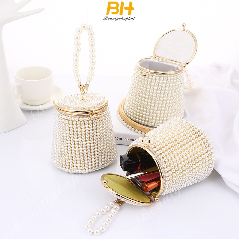 Túi Xách Dự Tiệc Đính Ngọc Trai Kiểu Mới Sang Trọng