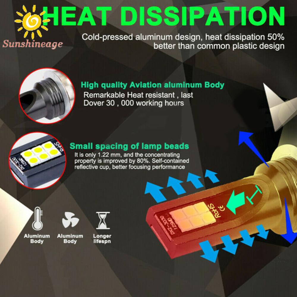 Đèn Pha LED H4 Ánh Sáng Trắng Bằng Nhôm Chống Thấm Nước Tiện Dụng