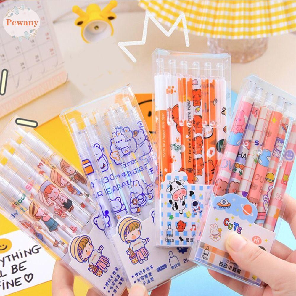 Set Bút Bi Mực Đen Kiểu Dáng Hoạt Hình Sáng Tạo