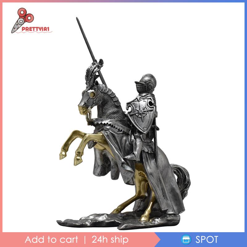 [Prettyia1] Tượng Hiệp Sĩ Điêu Khắc Để Bàn Trang Trí Phòng Khách