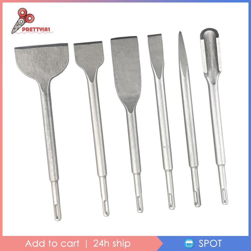 [Prettyia1] Set 6 Mũi Khoan 250mm Chuyên Dụng Cho Tường Đá Bê Tông