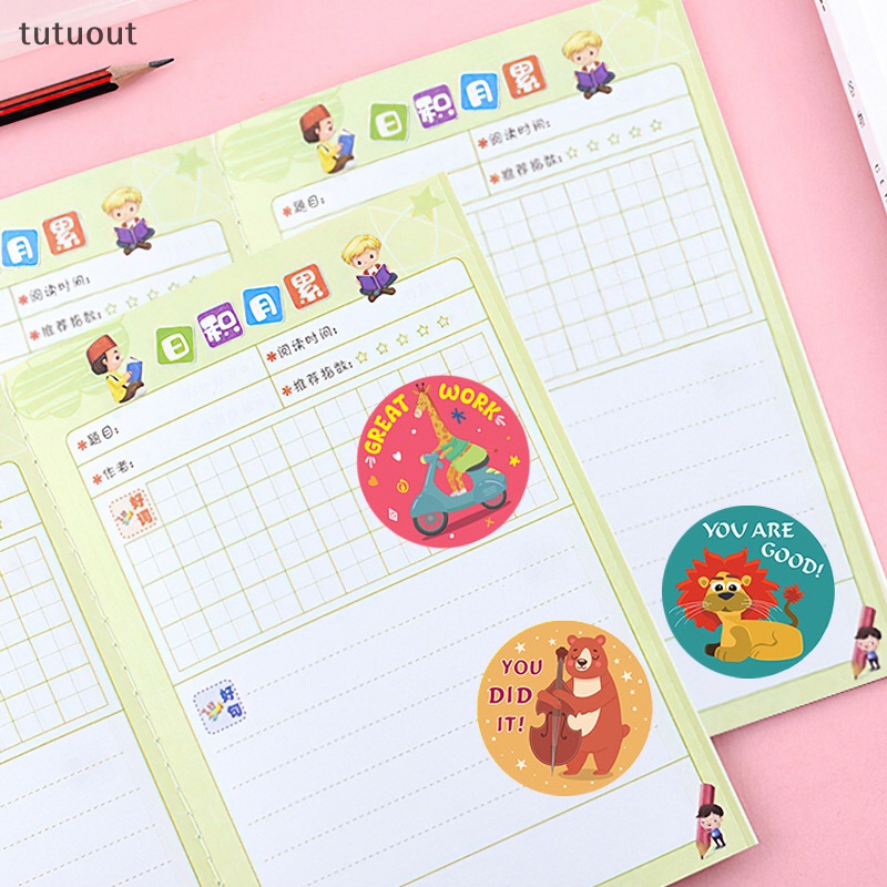 Bộ 500 Sticker Hoạt Hình Xinh Xắn Kích Thước 1inch