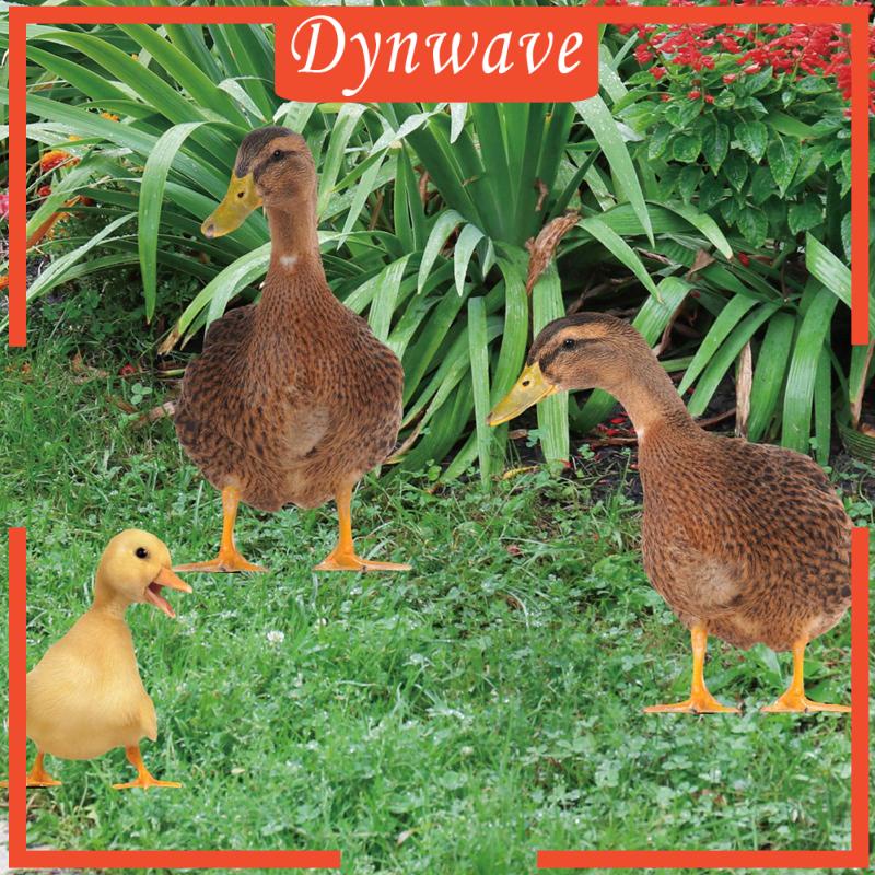 Bộ 3 Bức Tượng Vịt Dùng Trang Trí Lối Đi Sân Vườn