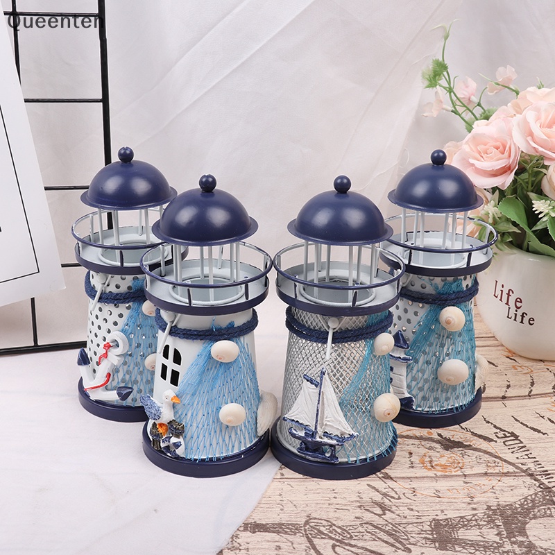 Giá Đỡ Kim Loại Hình Ngọn Hải Đăng Địa Trung Hải Trang Trí Nhà Cửa