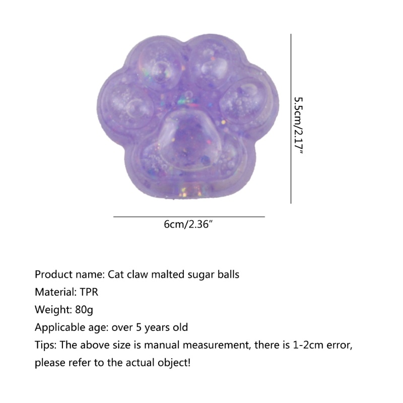 Đồ Chơi Bóng Bóp Giảm Căng Thẳng Hình Chân Mèo