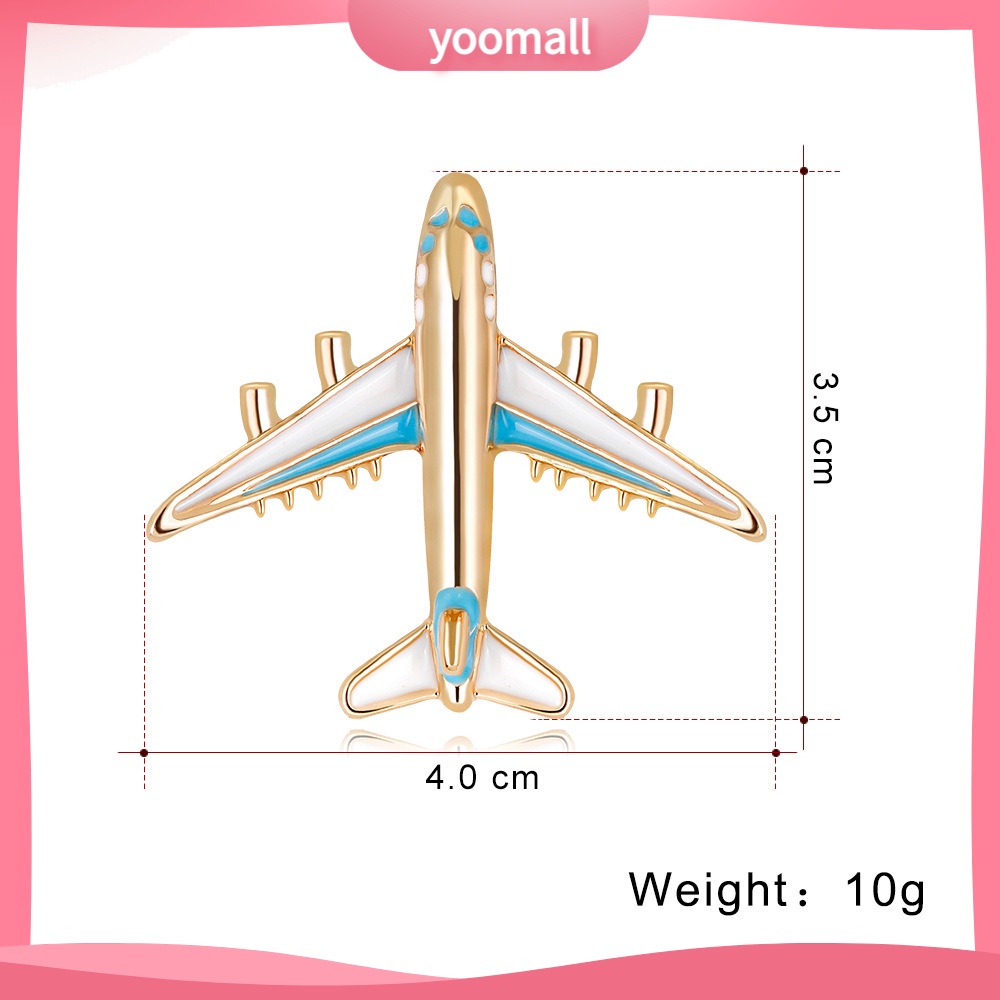 Trâm Cài Áo Hình Máy Bay Phong Cách Âu Mỹ Dễ Phối Đồ