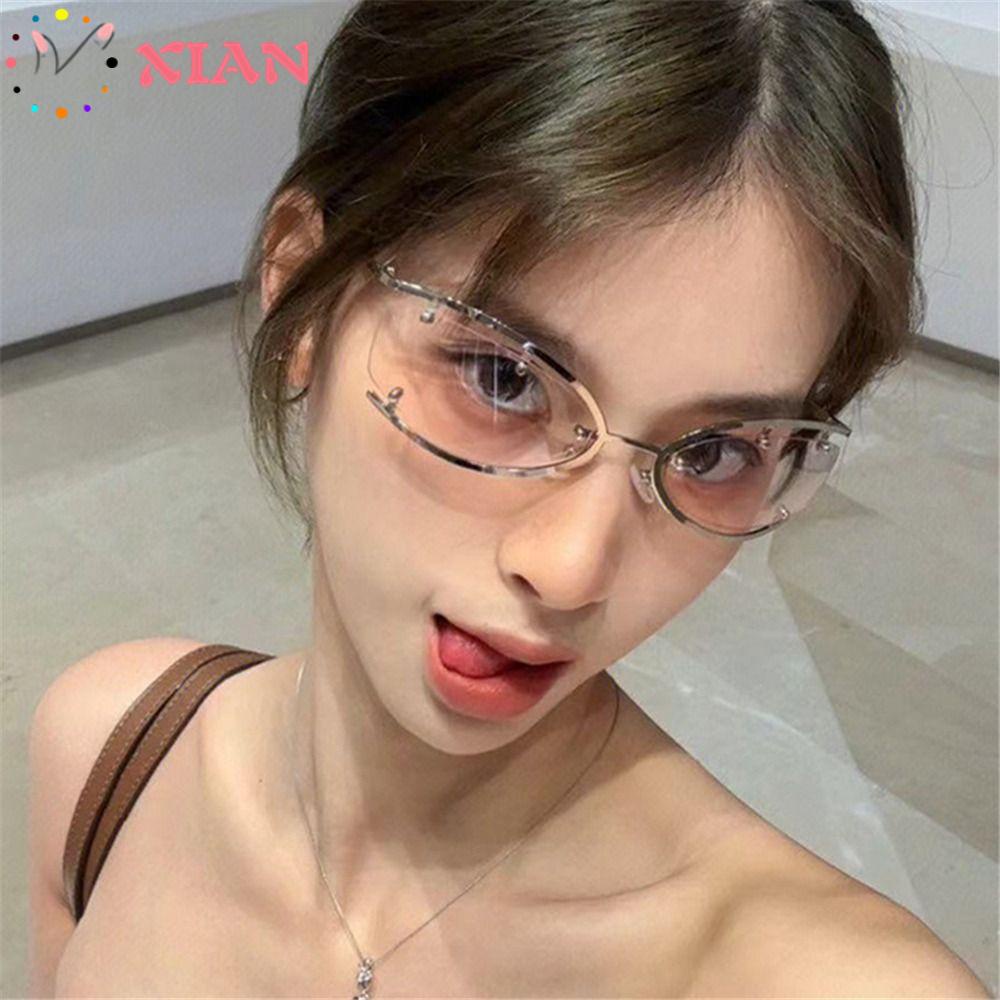 XIANTIN Kính Mát Không Gọng Y2K Phong Cách Punk 2000 'S