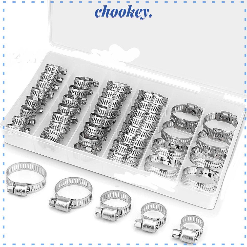 CHOOKEY Set 40 Kẹp Ống Bằng Thép Không Gỉ 304 Cho Máy Cơ Khí