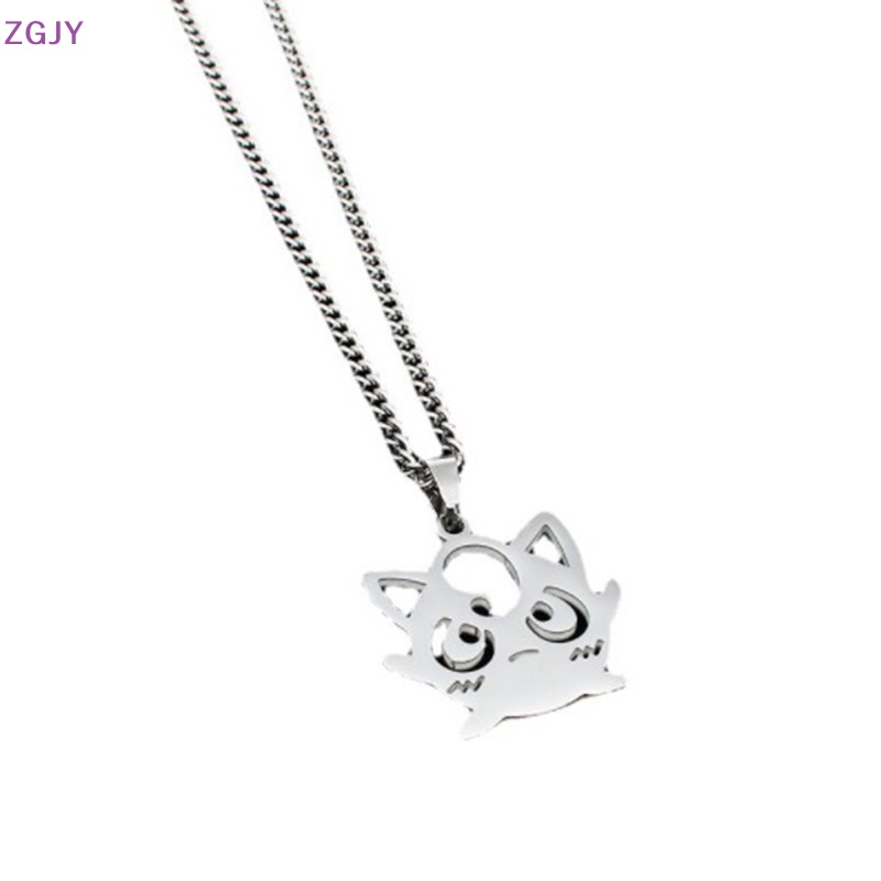 Vòng cổ Mặt Hình Anime Bằng Thép Không Gỉ Màu Bạc Thời Trang Cho Nữ Mới