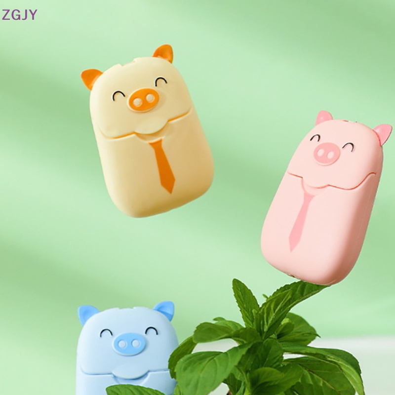 Zgjy Set 50 Xà Phòng Rửa Tay Dùng Một Lần Hình Heo Hồng Dễ Thương Thân Thiện Với Làn Da Cho Nữ / Du Lịch Mới