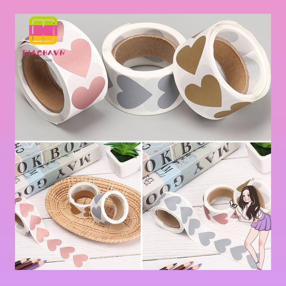 DIACHAVN Set 300 Miếng Dán Hình Trái Tim Dùng Trang Trí Thiệp