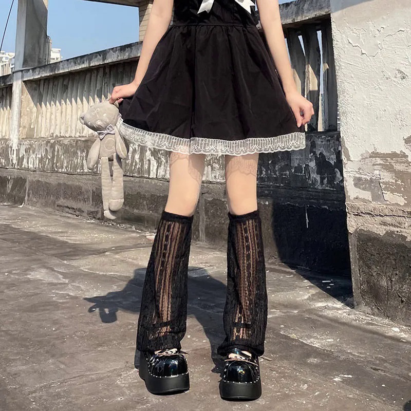 Vỏ Bọc Đầu Gối Dáng Rộng Phối Ren Mỏng Phong Cách Nhật Bản Thời Trang Mùa Hè Cho Nữ