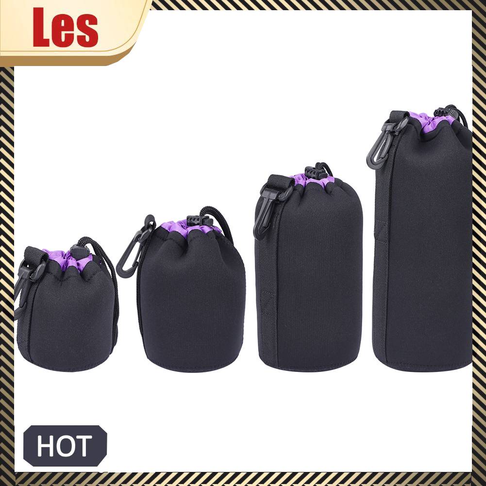 Túi Dây Rút Đựng Ống Kính Máy Ảnh DSLR Bằng Cao Su Tổng Hợp Mềm Chống