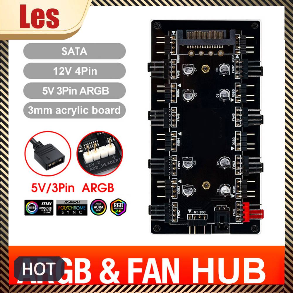 Bộ Chia Cổng 1 Sang 8 Cổng RGB PWM PC Cho ASUS