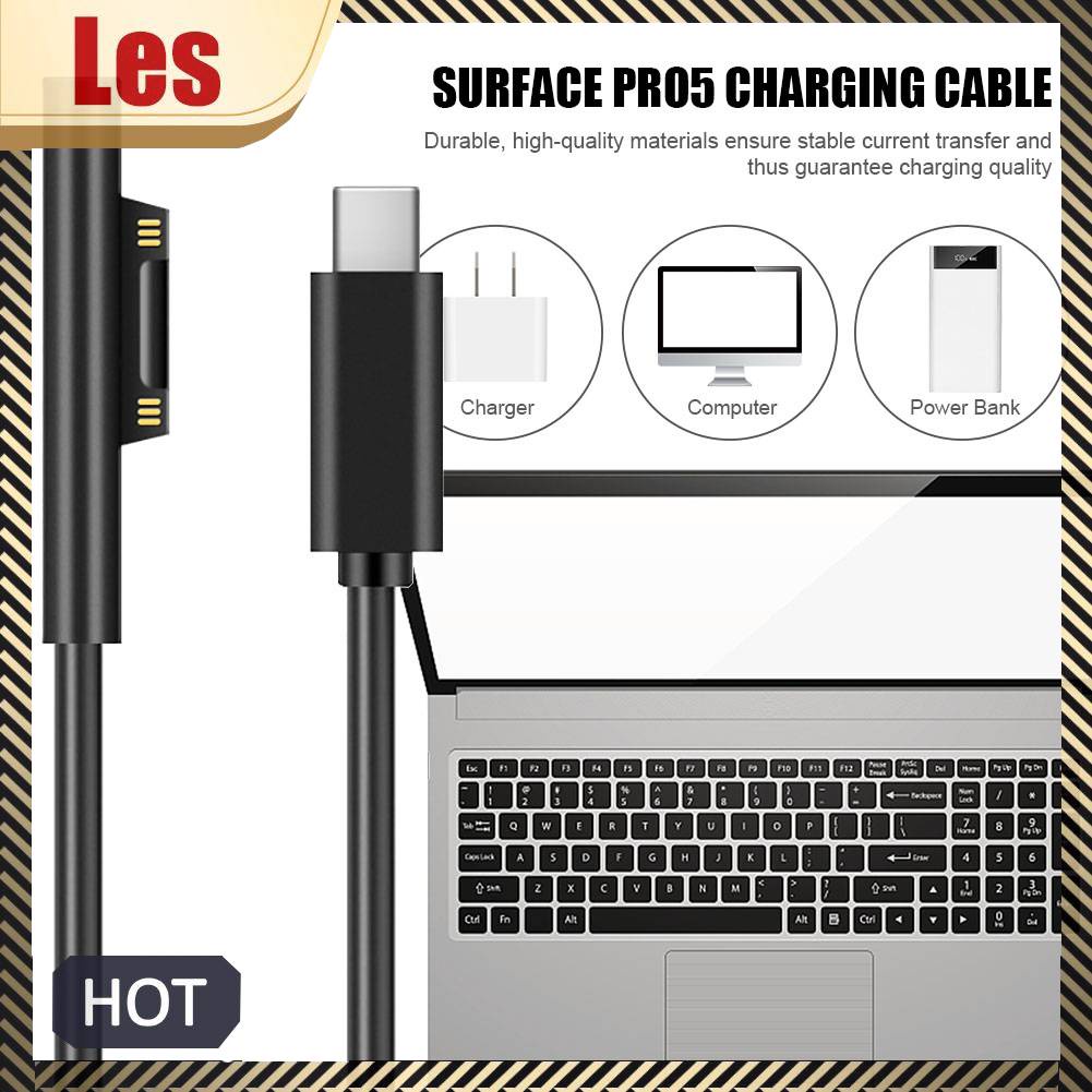 Dây Cáp Sạc USB Loại C PD Dành Cho Microsoft Surface Pro 7 6 5 4 3