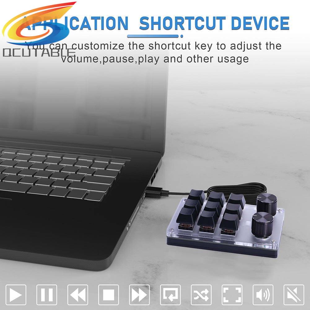 Bàn PhíM Cơ Gaming 9 PhíM + 2 NúT BấM
