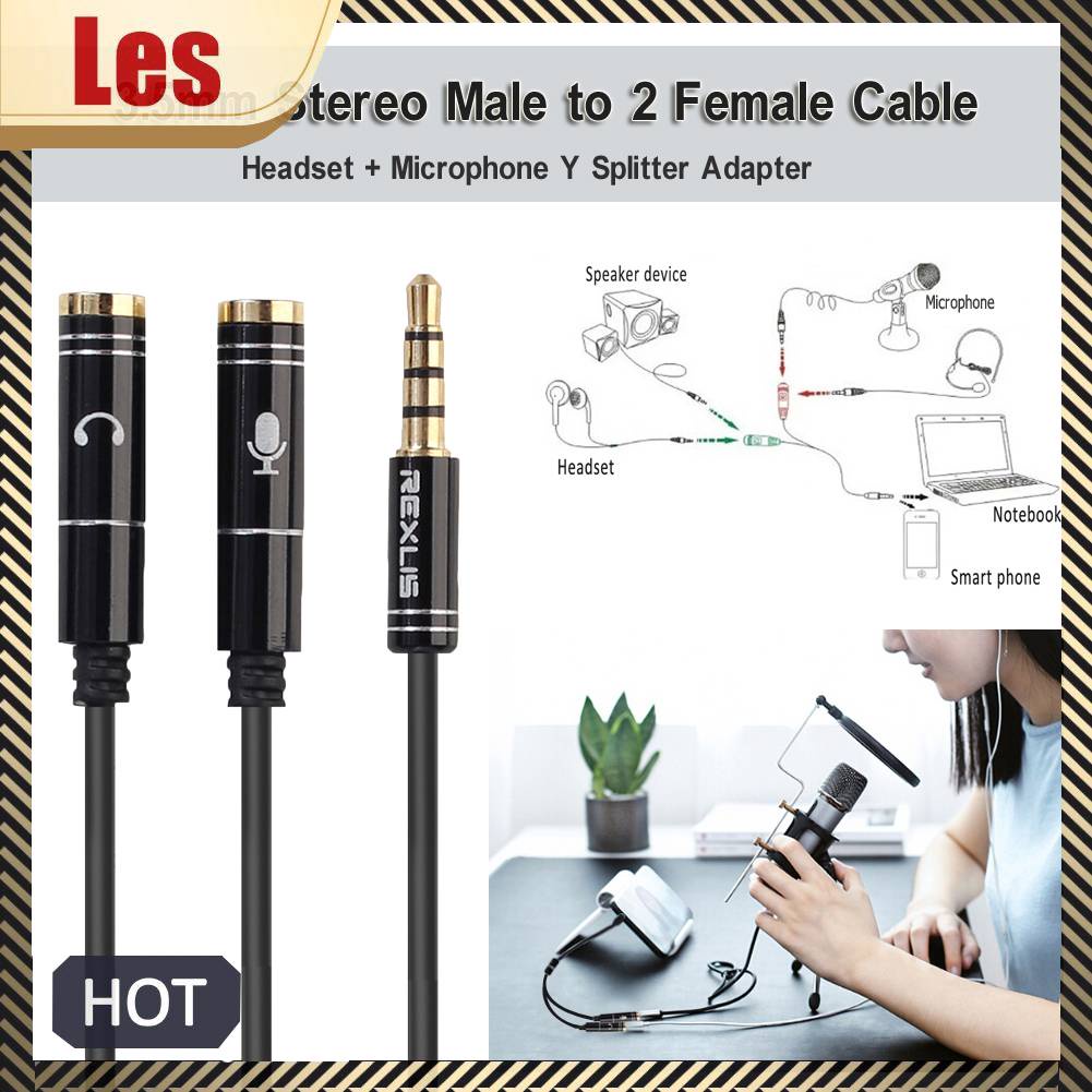 Cáp Chia Âm Thanh 3.5mm ĐầU CắM Sang ĐầU CắM Mic Cho ĐiệN