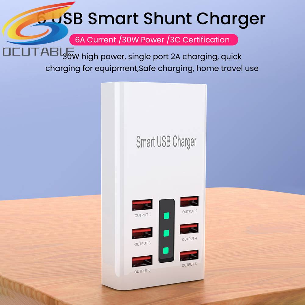 Trạm SạC 6 CổNg USB 30W Cho ĐiệN ThoạI