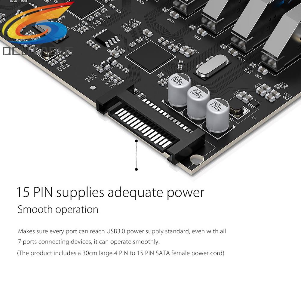 ORICO Card Mở Rộng PCIE PCI-E USB3.0 15 Pin Kèm Cáp Nguồn SATA