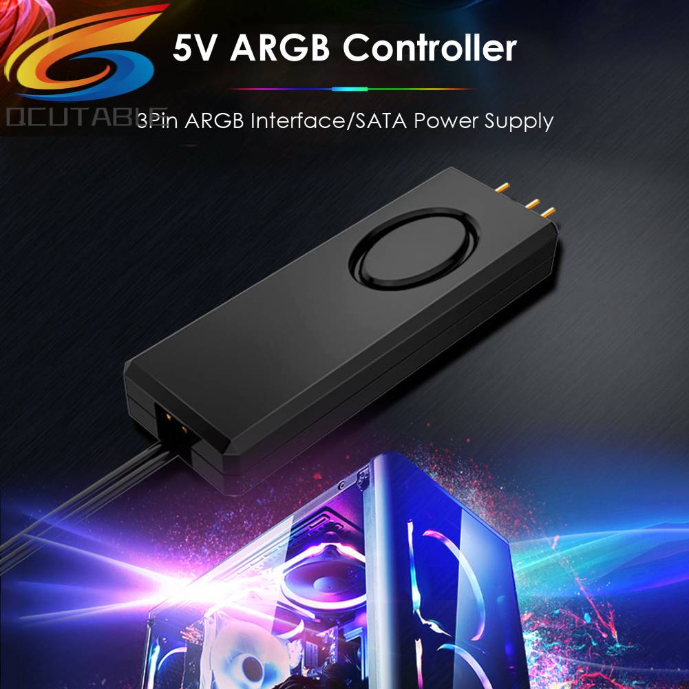 Bộ Điều Khiển Quạt Để Bàn Có Đèn LED SATA Pin Nguồn 5V ARGB