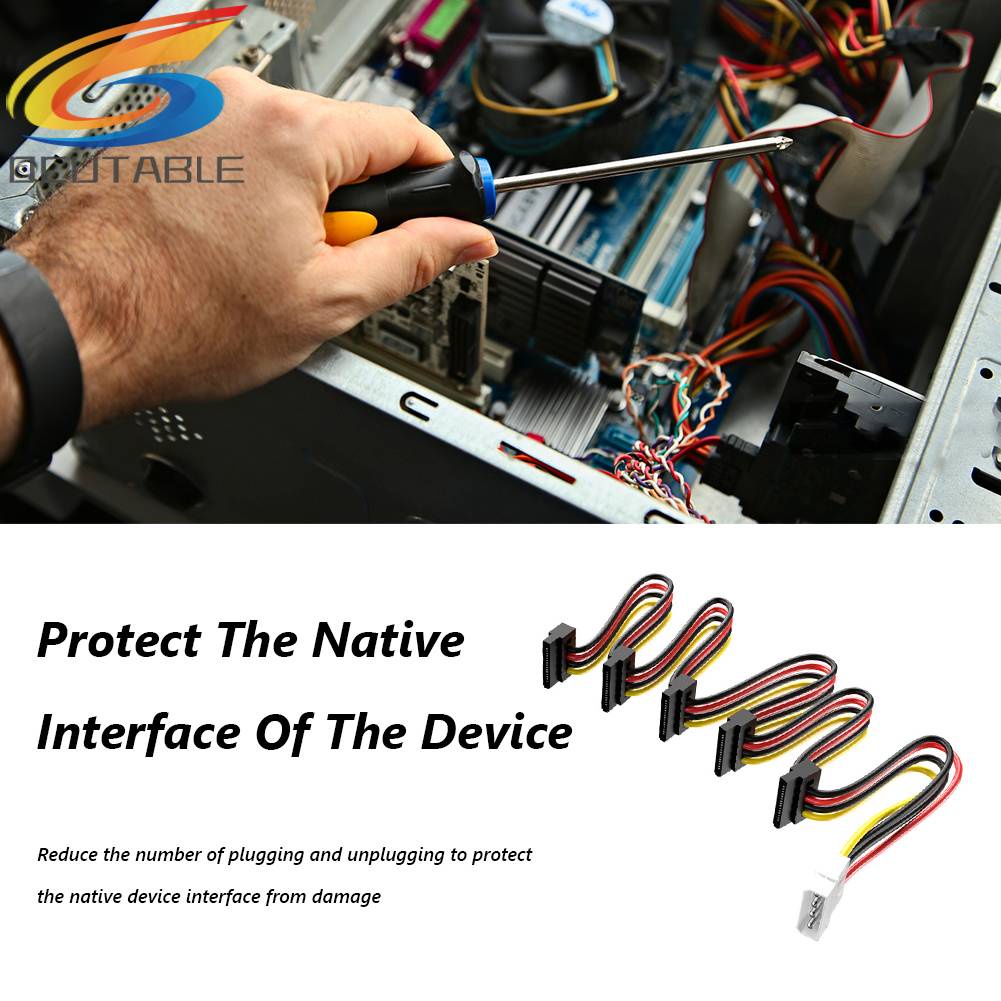 Dây Cáp Nguồn 1 Sang 5 SATA Cho Ổ Cứng