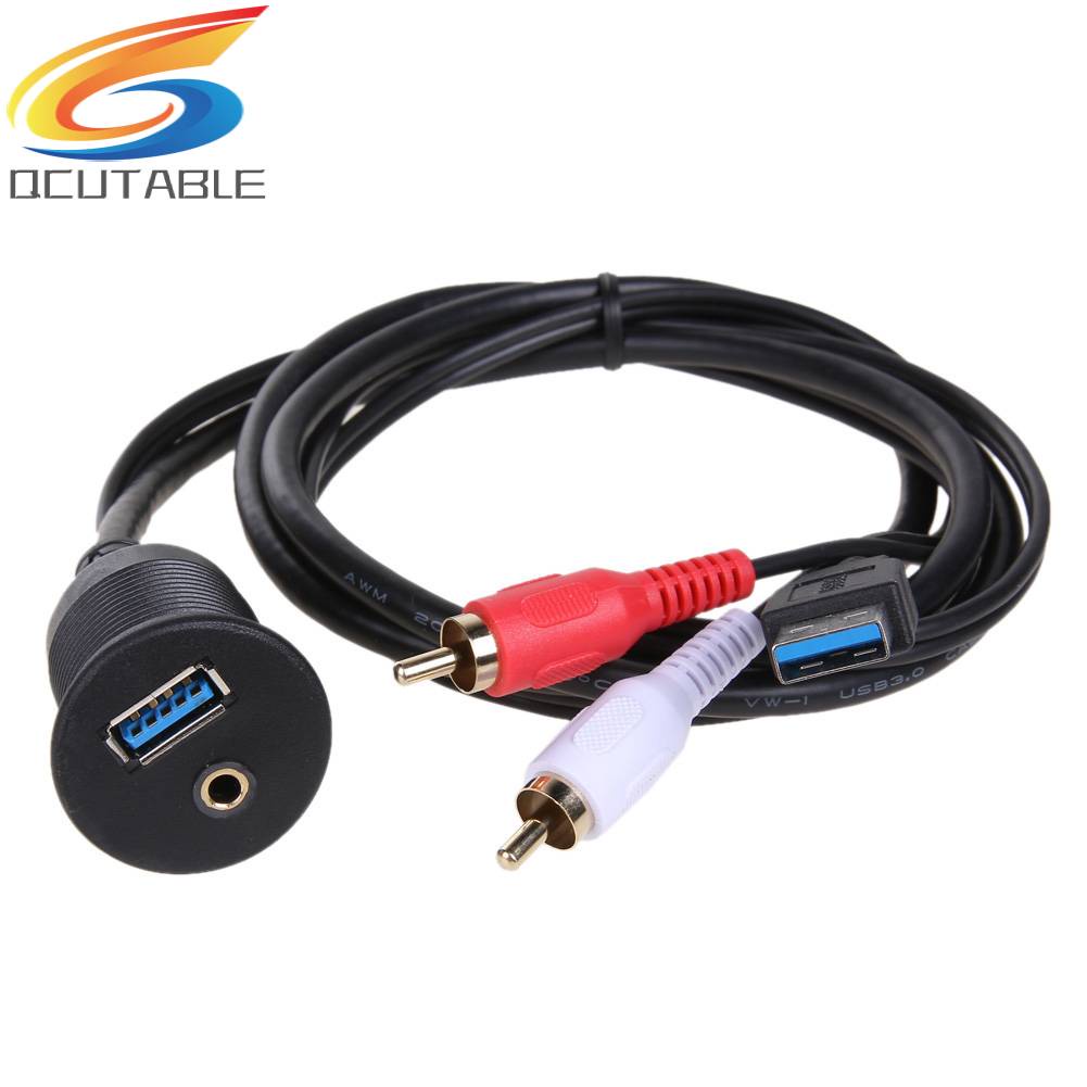 Cáp Chuyển Đổi Cổng USB 3.0 &amp; 3.5mm AUX Sang USB3.0 2 RCA