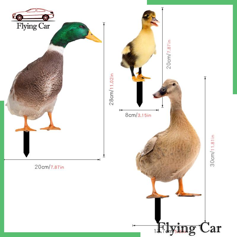 [Lzdjfmy2] 3 Bức Tượng Vịt Trang Trí Sân Vườn