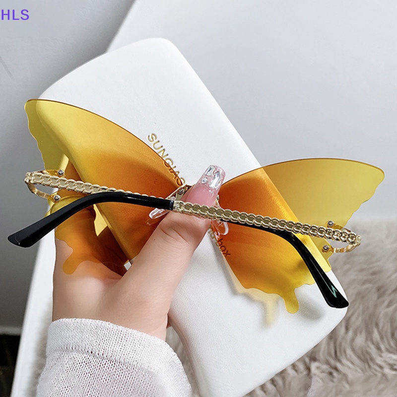 Kính Mát Gọng Kim Loại Hình Bướm Đính Đá Phong Cách Vintage