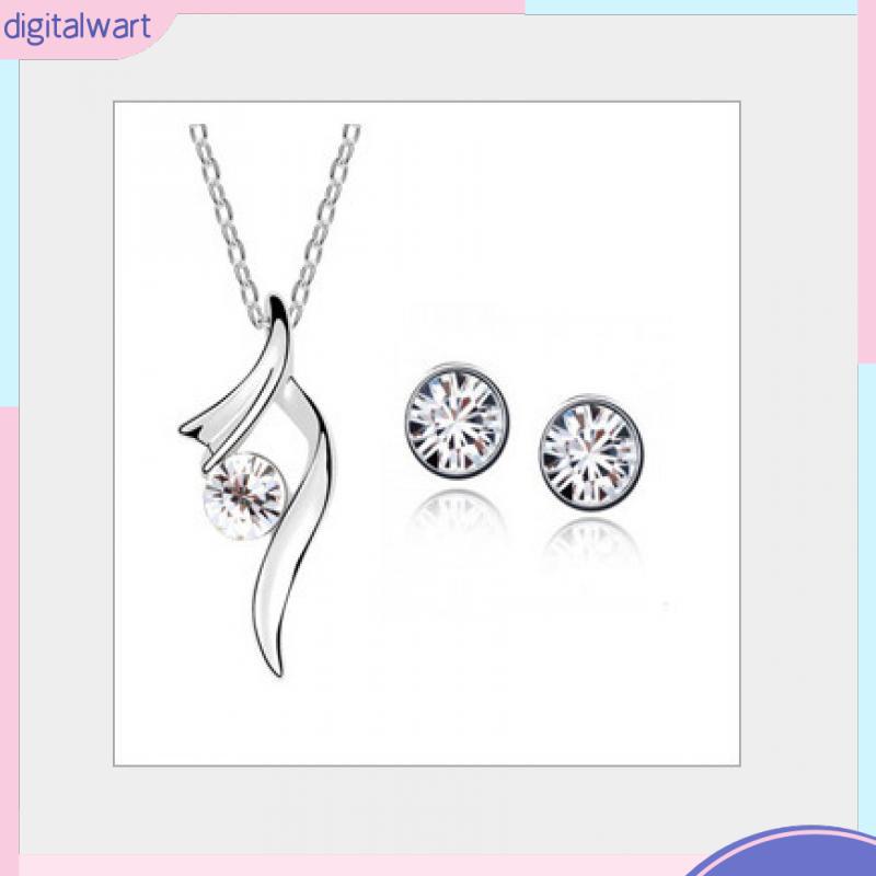 Set Vòng cổ Và Đôi Bông Tai Đính Đá Thời Trang Cho Nữ