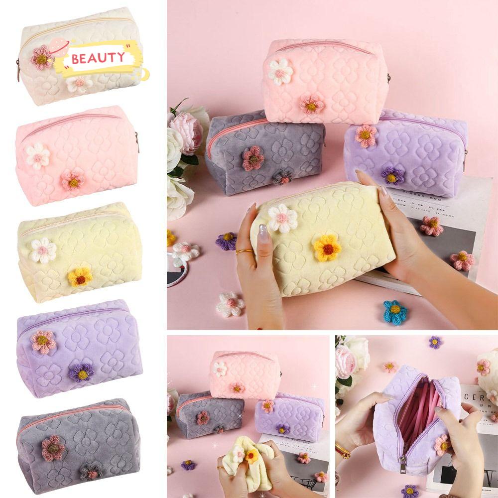 BEAUTY Túi Đựng Bút Chì / Mỹ Phẩm Cỡ Lớn Mềm Mại Thiết Kế Sáng Tạo