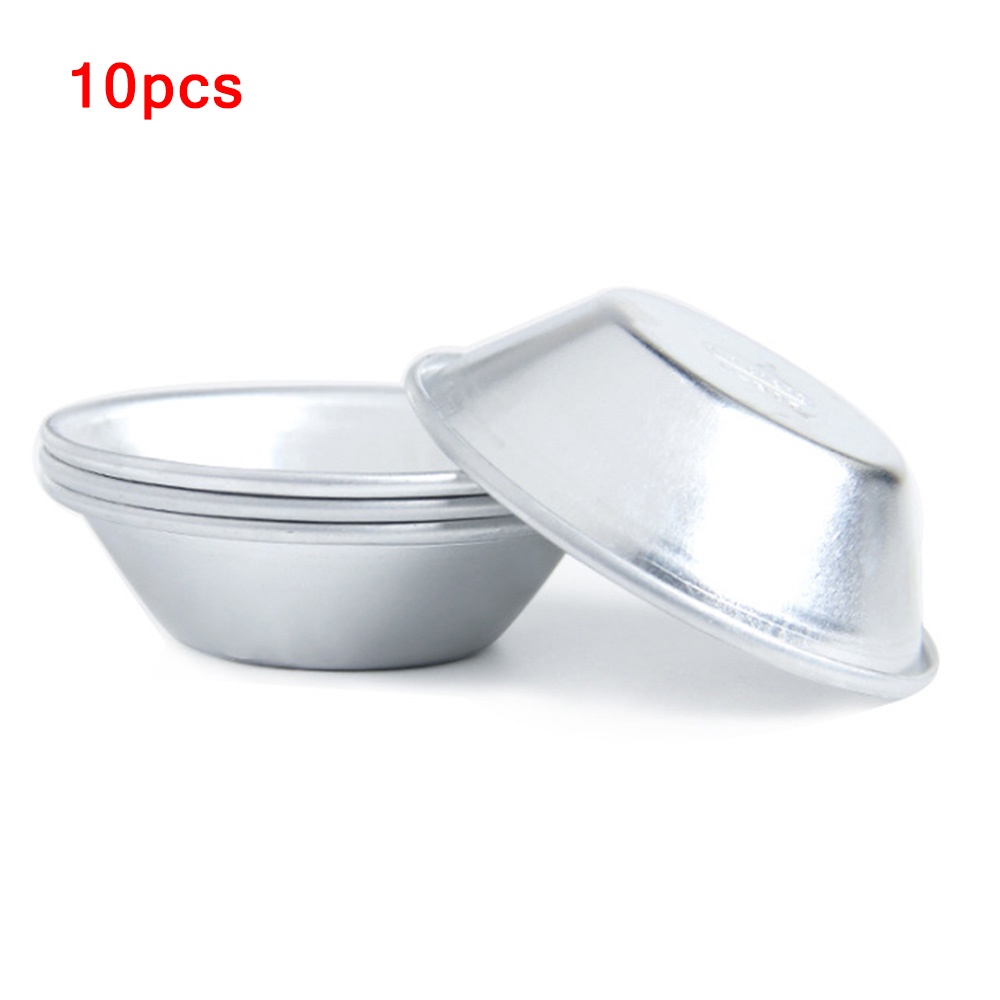 10 Khuôn Làm Bánh Tart Trứng Bằng Hợp Kim Nhôm 7x4x2cm