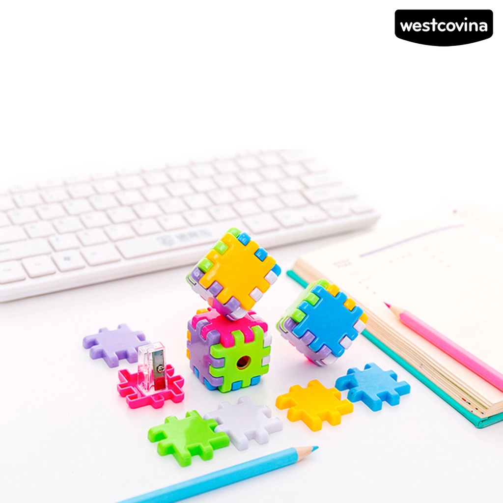 [WSTN] [WSTN]✎Set 2 Đồ Chuốt Bút Chì Hình Mảnh Ghép Sáng Tạo