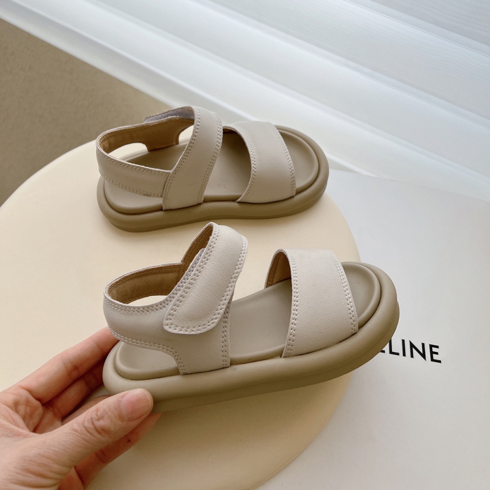 23-37 Large Size Girls' Sandals 2023 Summer Simple Fashion Beach Shoes for Boys and Girls