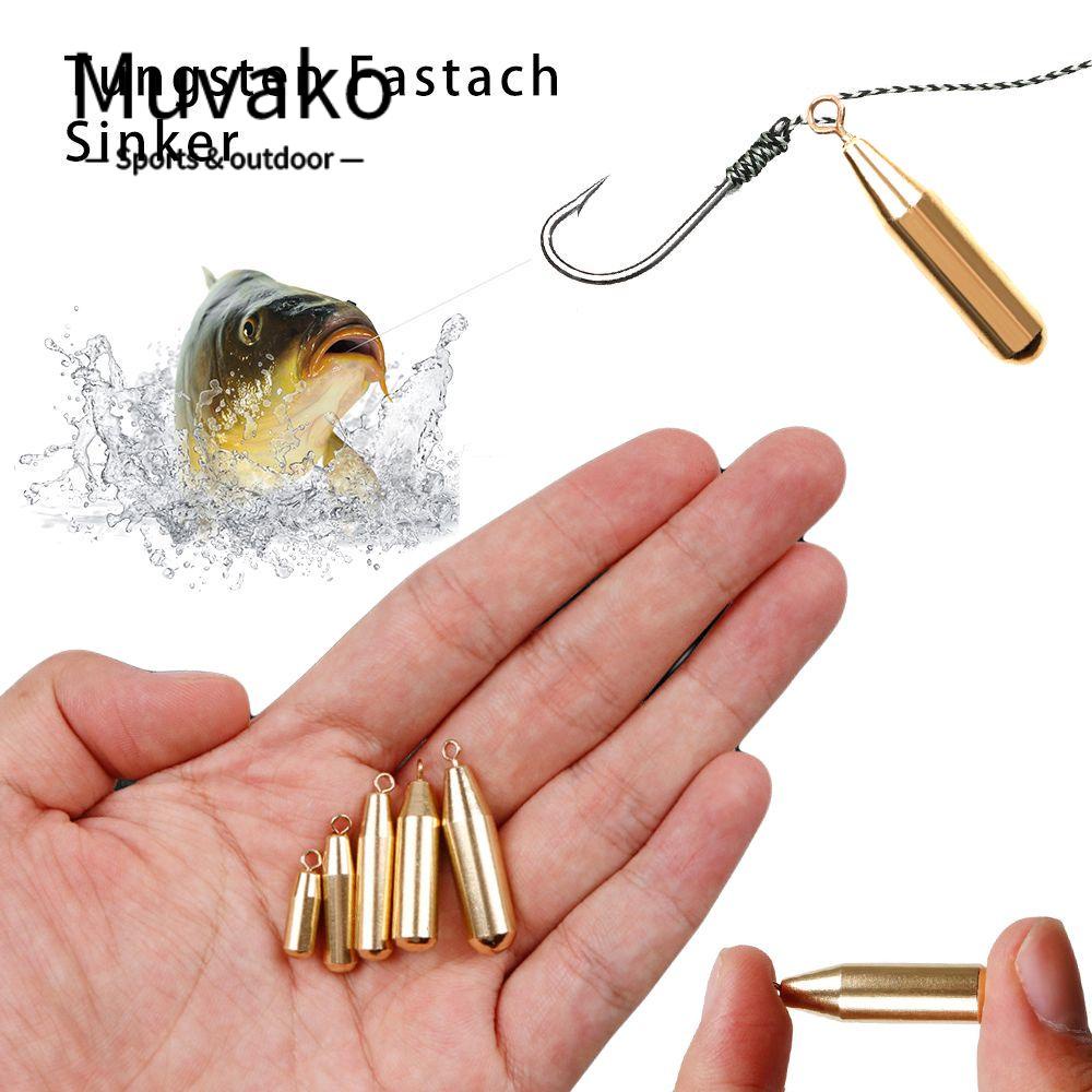 MUVAKO Set 10 Chì Câu Cá Bằng Đồng Thau Chuyên Dụng