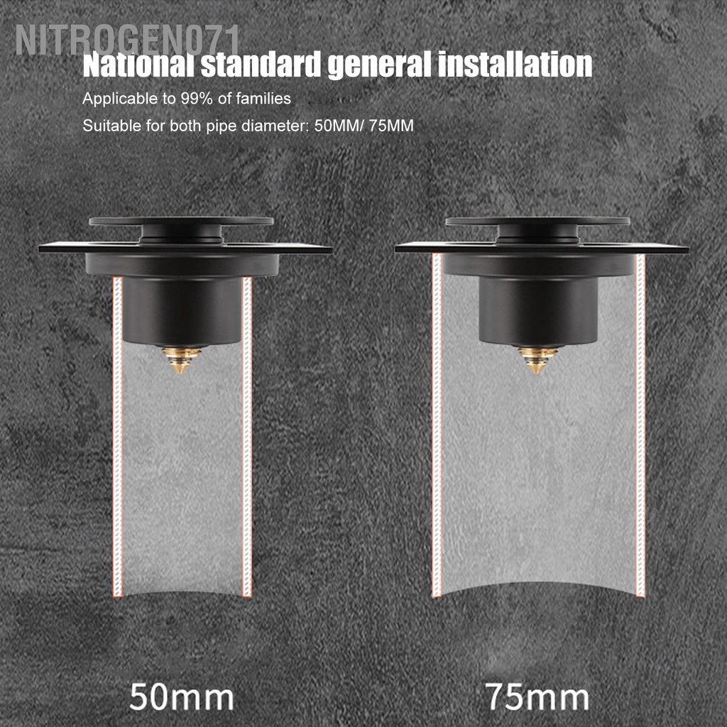 Nitrogen071 Cống Sàn Lọc Loại Bật Lên Cho Phòng Tắm Vệ Sinh Thoát Nước Nhanh Vuông Chống Tràn Mùi