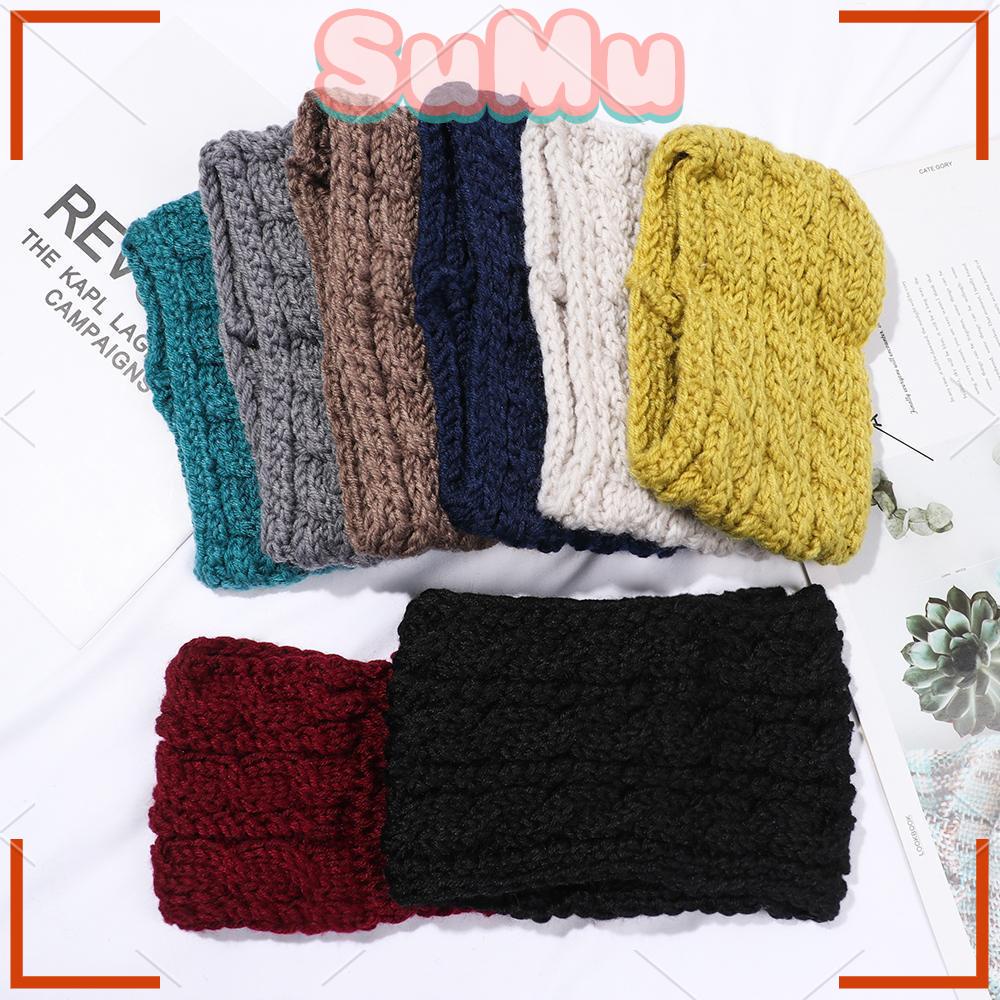 SUMU Băng Đô Dệt Kim Giữ Ấm Tai Rộng Thời Trang Mùa Đông