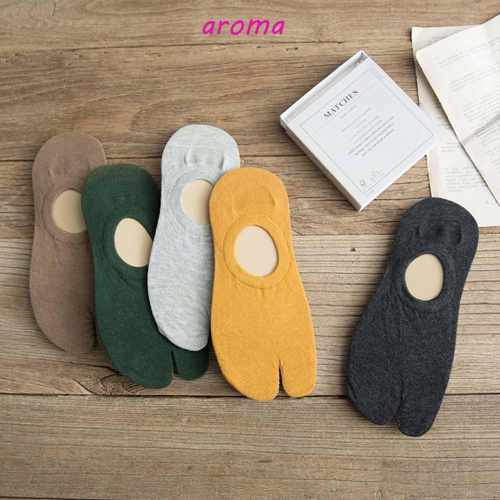 AROMA Đôi Vớ Xỏ Ngón Phong Cách Nhật Bản Đơn Giản Cho Nữ