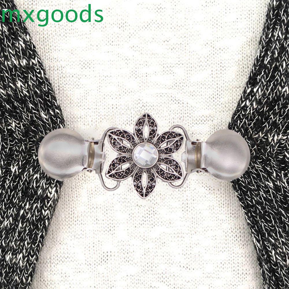 MXGOODS Ghim Cài Khăn Choàng / Áo Khoác Cardigan Dệt Kim Họa Tiết Hình Học Thời Trang Dành Cho Nữ