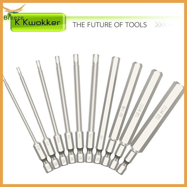 Bộ 10 Mũi Khoan Xoắn Ốc Nam Châm 100mm Nhiều Kích Cỡ